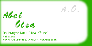 abel olsa business card